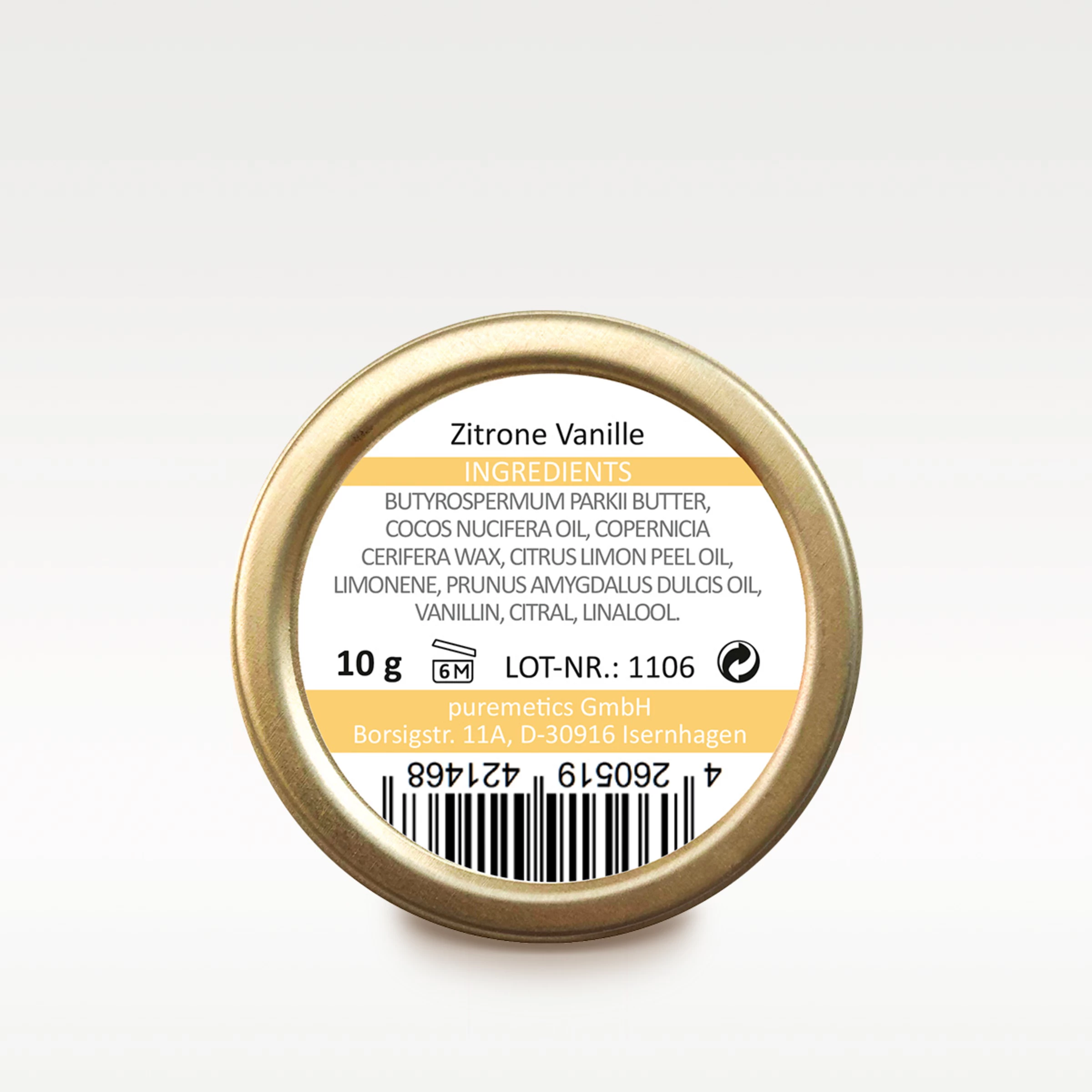 Puremetics Lip-Balm Zitrone-Vanille â Bild 2