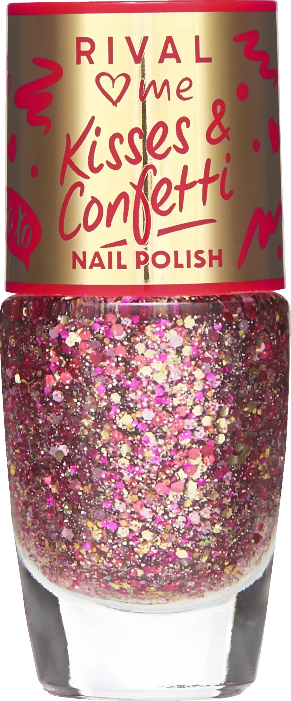 RIVAL Loves Me Kisses & Confetti Nail Polish 02 Confetti Rain