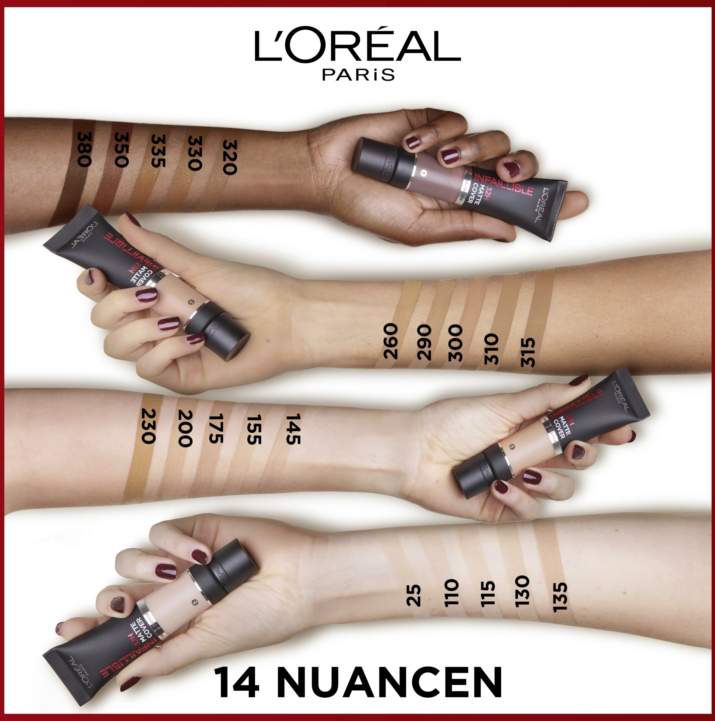 L’Oréal Paris Infaillible 32H Matte Cover 350 Warm Undertone – Bild 5