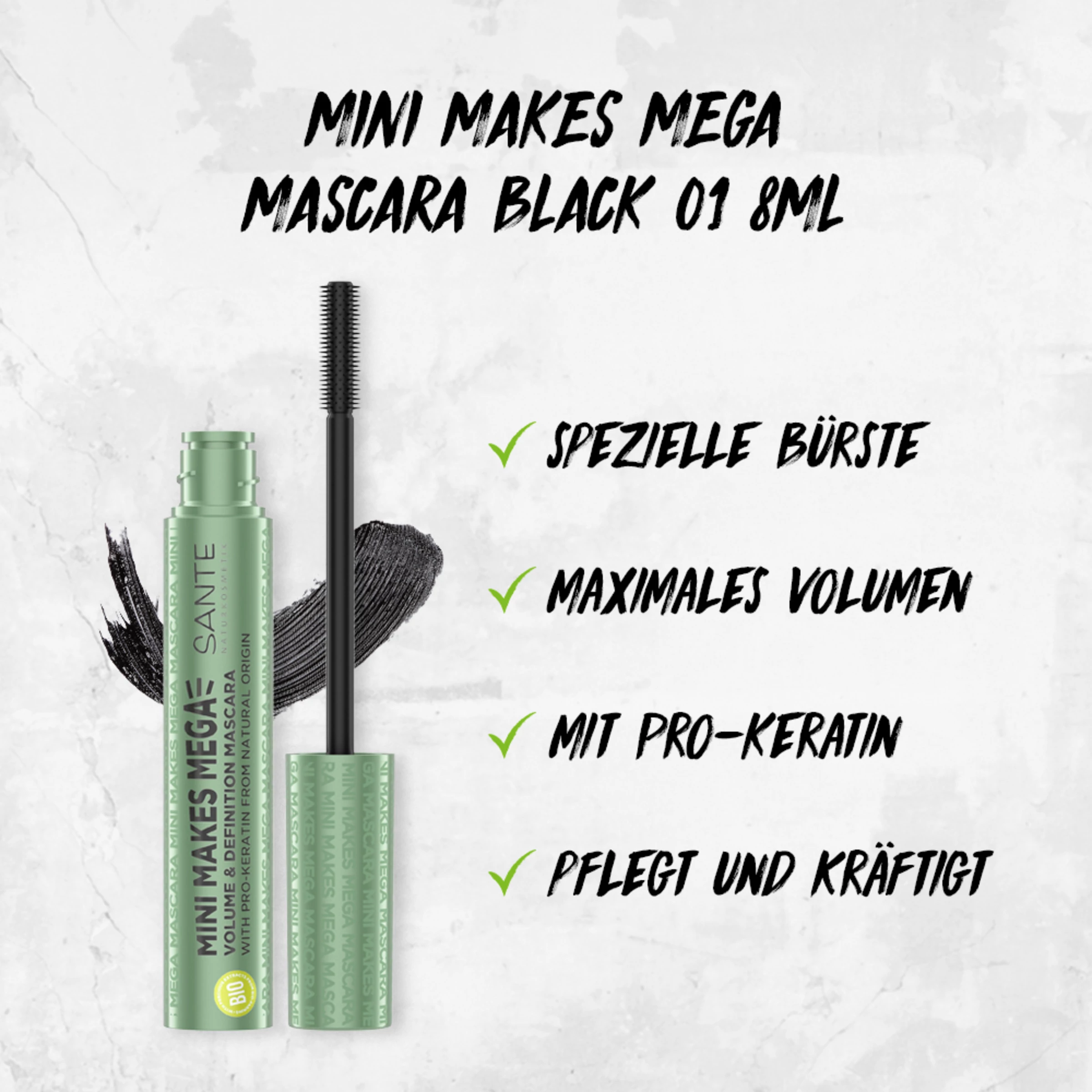 Sante Mini Makes Mega Mascara Black 01 – Bild 4