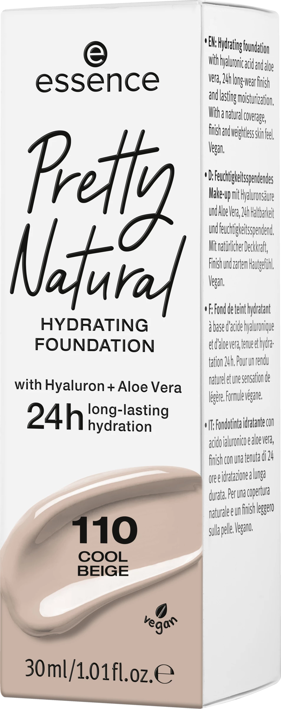 Essence Pretty Natural Hydrating Foundation 110 Cool Beige