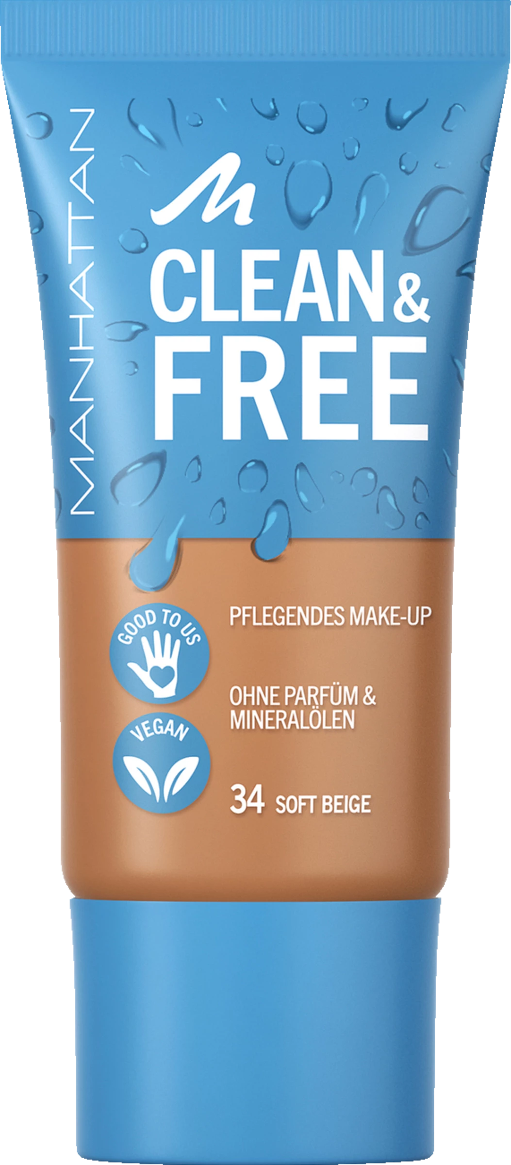 Manhattan Clean & Free Skin Tint 34 Soft Beige 3 Manhattan Clean & Free Skin Tint 34 Soft Beige