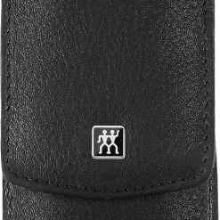Zwilling Druckknopf-Etui Rindleder, Schwarz 3-tlg.