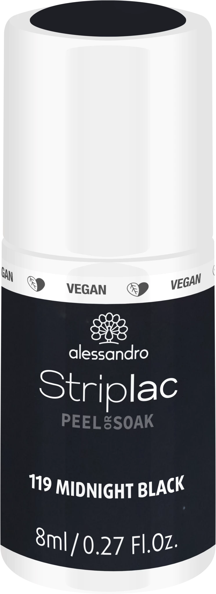 Alessandro STRIPLAC PEEL OR SOAK MIDNIGHT BLACK -VEGAN