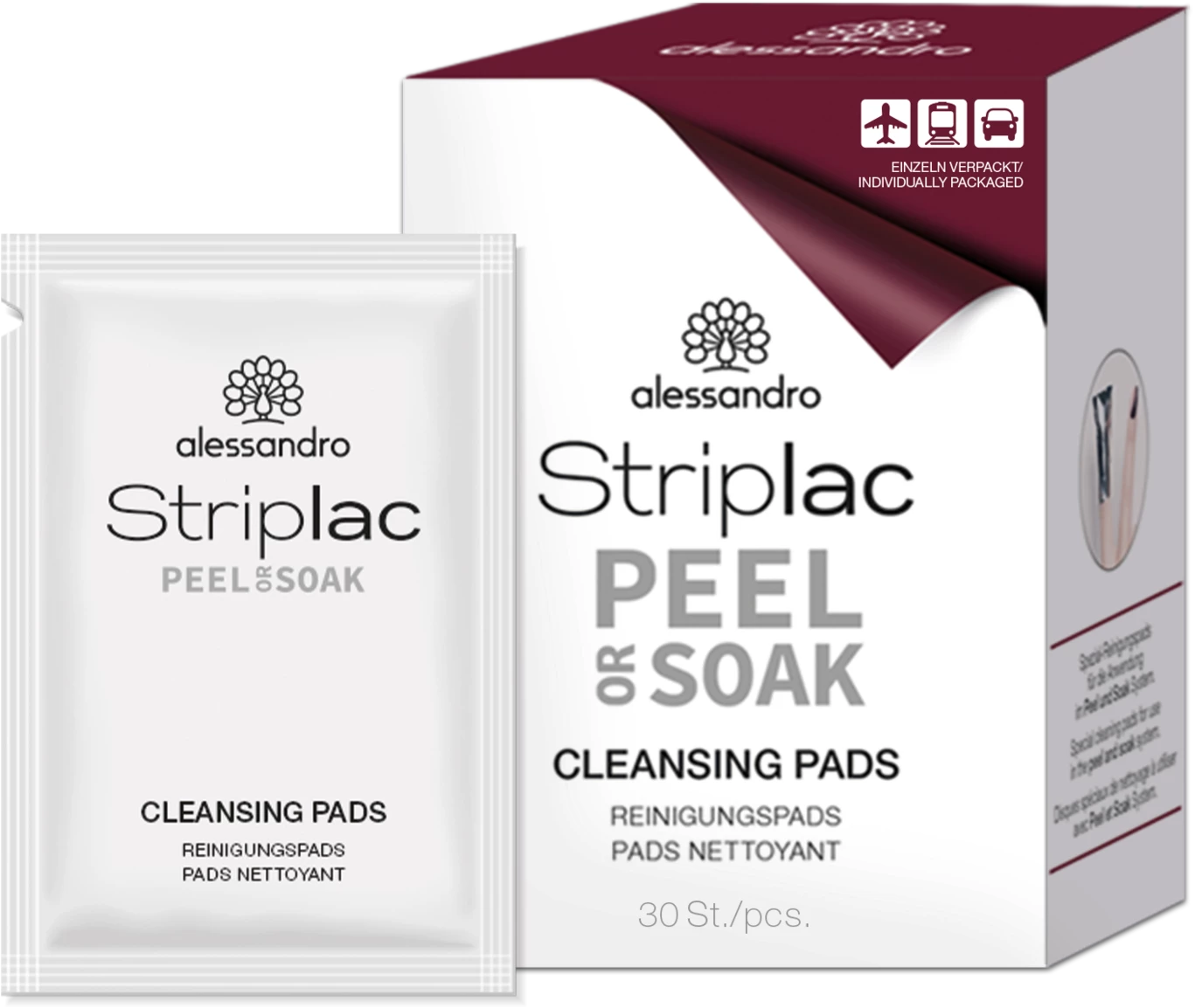 Alessandro STRIPLAC PEEL OR SOAK Reinigungstücher Set -VEGAN
