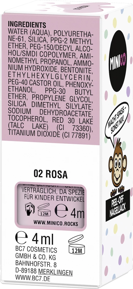 MINICO Peel-Off Nagellack 02 Rosa â Bild 3