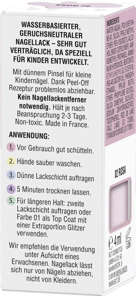MINICO Peel-Off Nagellack 02 Rosa â Bild 4