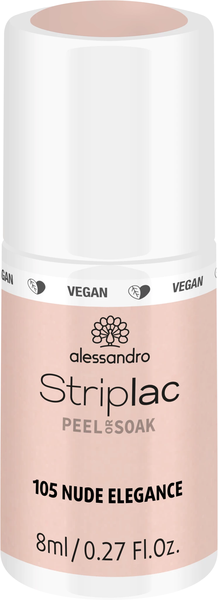 Alessandro STRIPLAC PEEL OR SOAK NUDE ELEGANCE -VEGAN