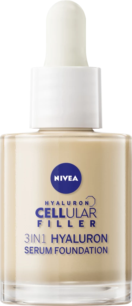 NIVEA Cellular Filler 3in1 Hyaluron Serum Foundation 02 Mittel â Bild 7