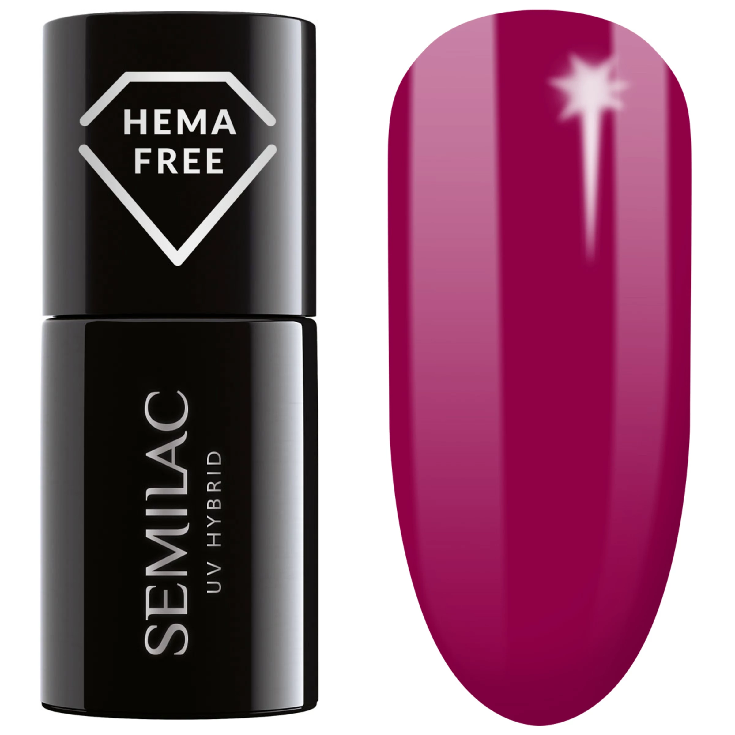436 UV Nagellack Hybrid Semilac Powerful Burgundy