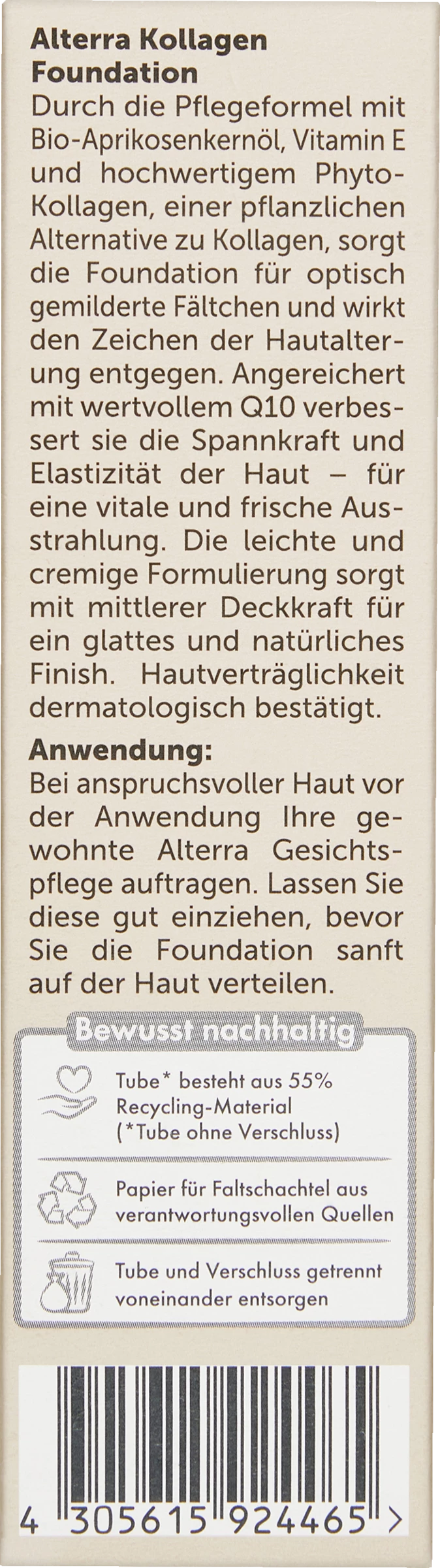 Alterra NATURKOSMETIK Kollagen Foundation 01 Light â Bild 2