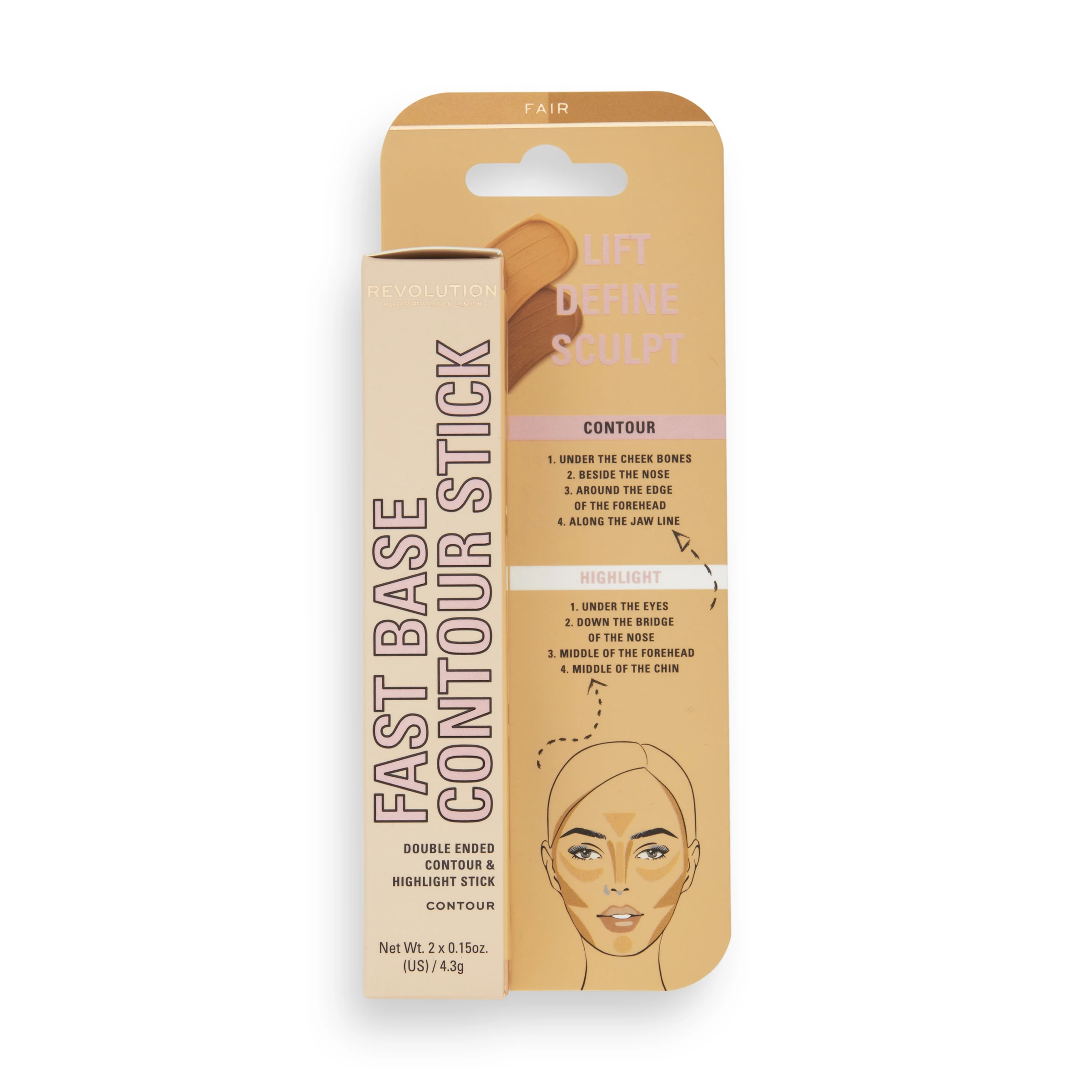 Revolution Makeup Revolution Fast Base Contour Stick Fair