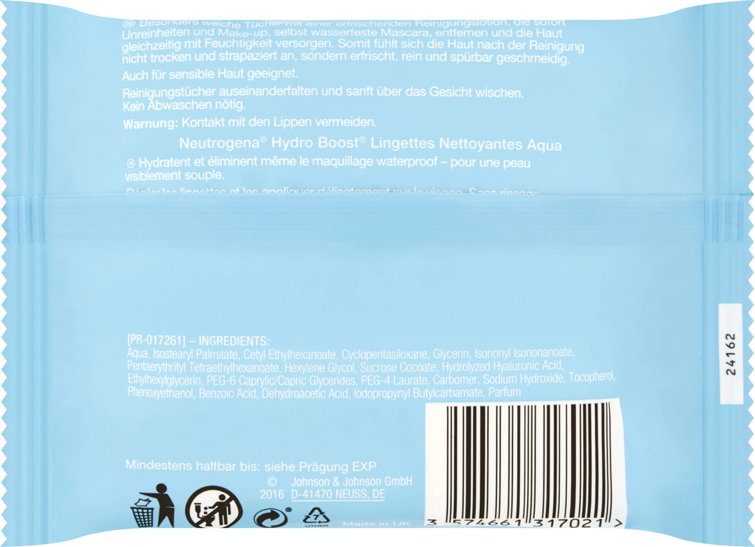 Neutrogena Hydro Boost® Aqua Reinigungstücher – Bild 2